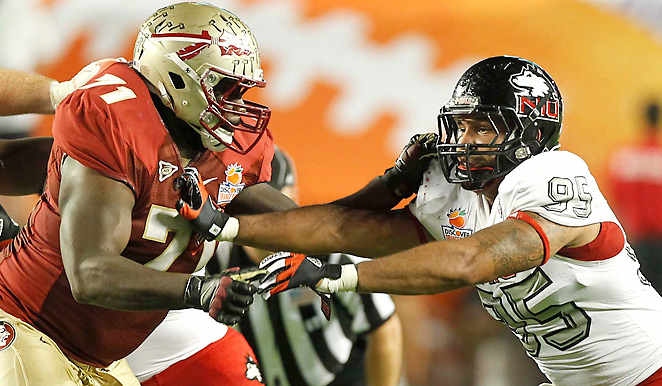 Menelik Watson allowed just one sack in 12 starts for Florida State in 2012.